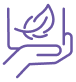 Hand holding feather icon representing compact footprint and practical lightweight design for DynaVue Duo
